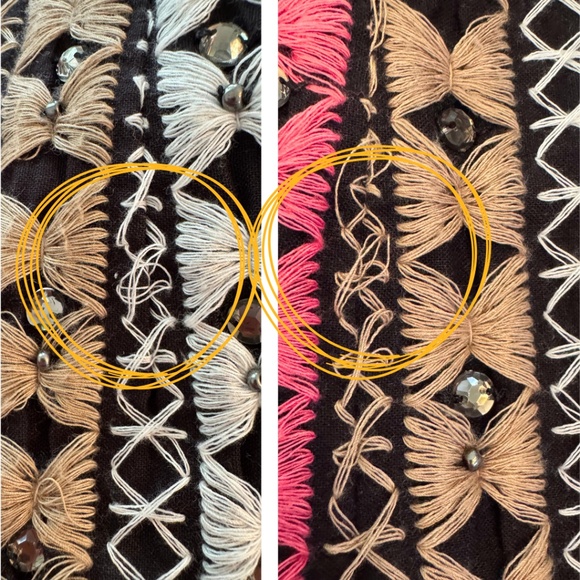 Rosa Chá* Coral & Tan Striped Skirt | Boho Chic Pattern | Size US 0/2 - Picture 5 of 5